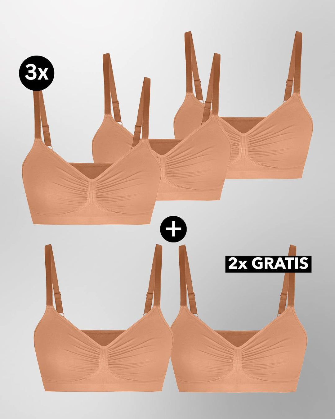 PREMIUM InvisiShape - InvisiBra "Soft" 1.0 - 5er Set