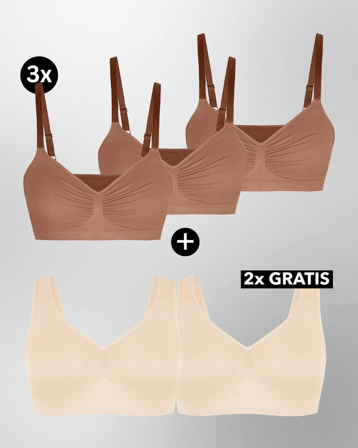 PREMIUM - InvisiBra "Soft" 1.0 & 2.0 - 5er Set