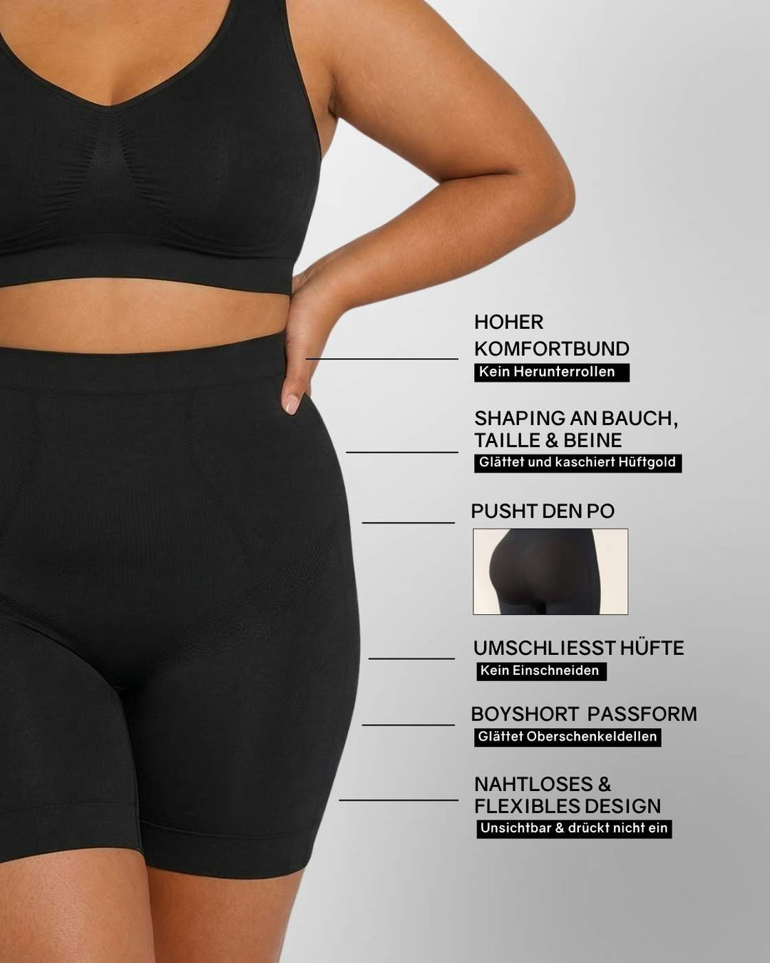 PREMIUM InvisiShape - Shaping Shorts "Soft" - 3er Set