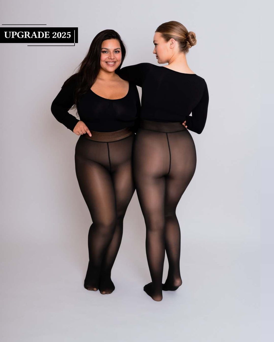 InvisiTights™ | gefütterte Strumpfhose (2025 Version) mit gefüttertem Fuß - 220g in Schwarz