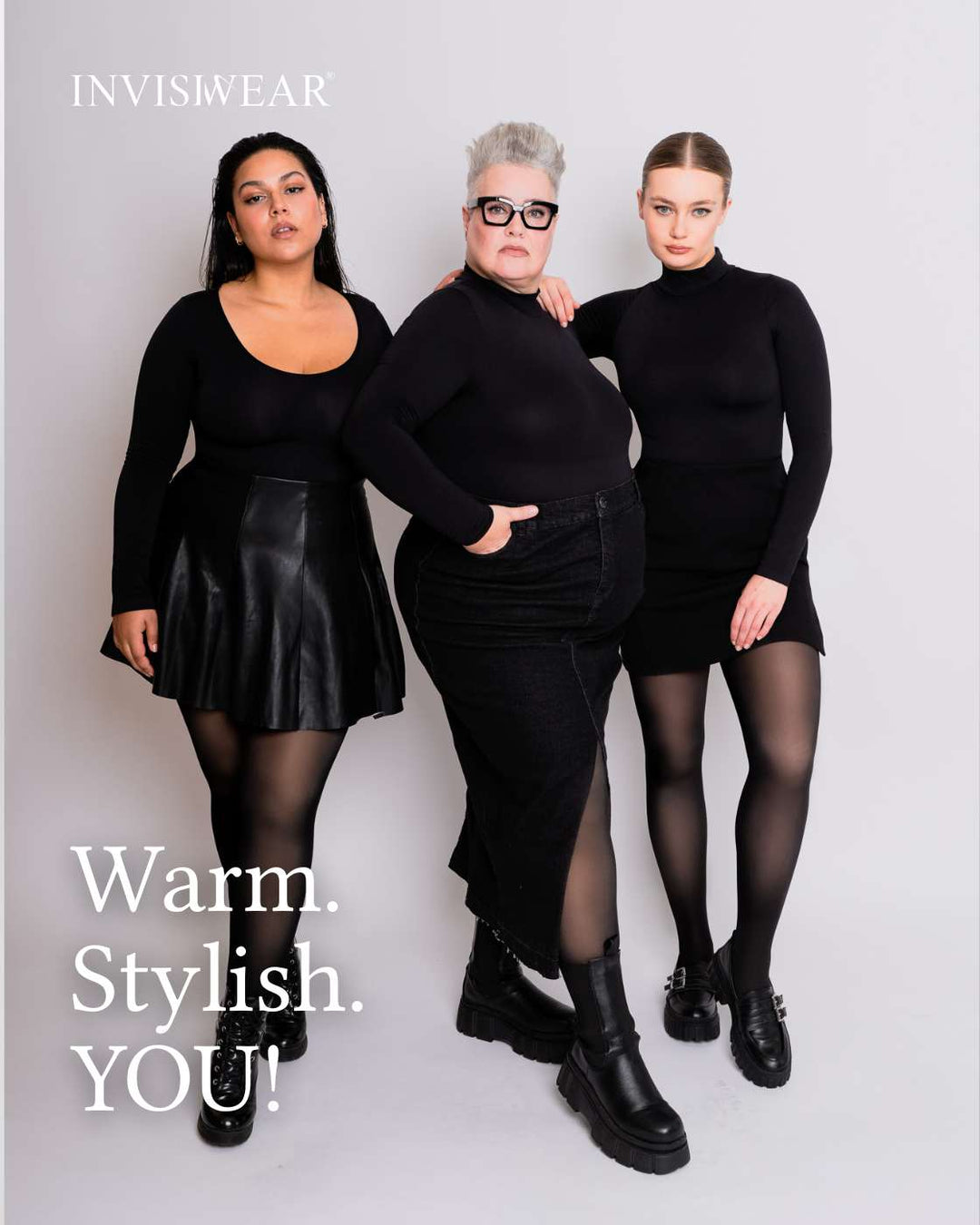 InvisiTights™ | gefütterte Leggings | Breiter Bund am Fuß