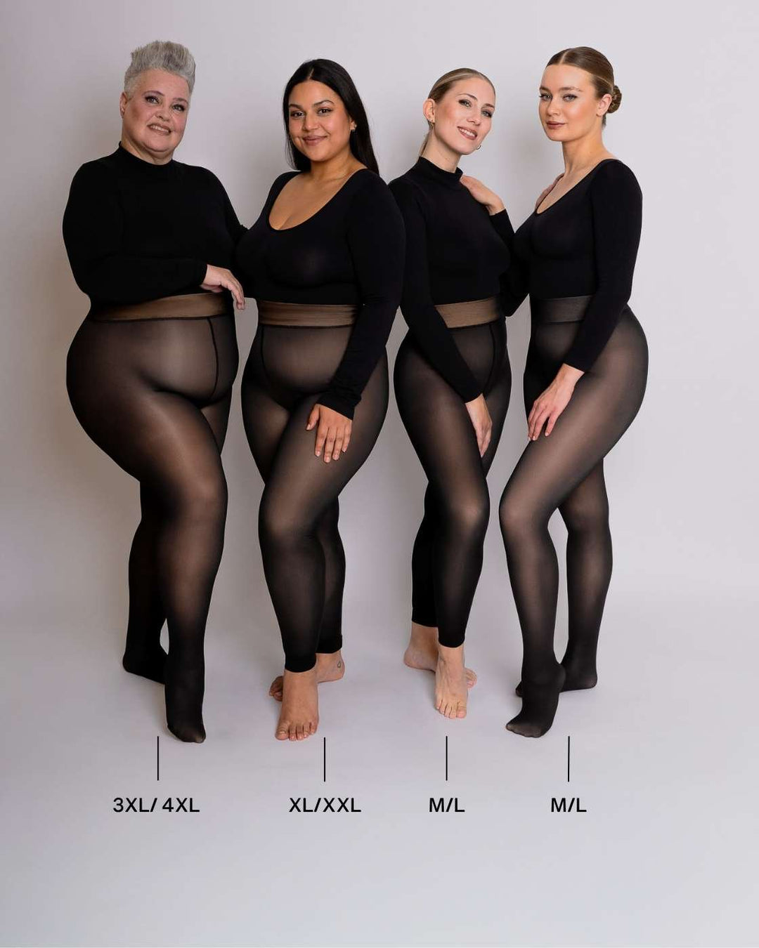 InvisiTights™ | gefütterte Leggings | Breiter Bund am Fuß