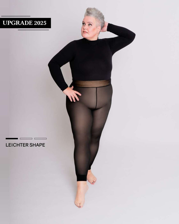 InvisiTights™ | gefütterte Leggings | Breiter Bund am Fuß