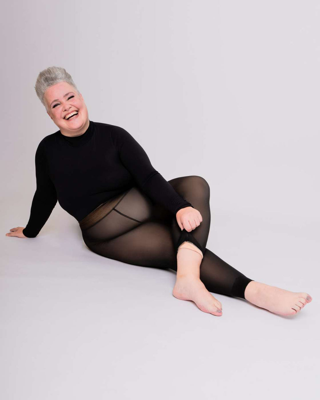 InvisiTights™ | gefütterte Leggings | Breiter Bund am Fuß