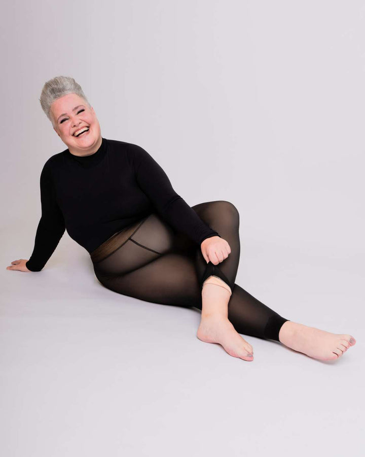 InvisiTights™ | gefütterte Leggings | Breiter Bund am Fuß