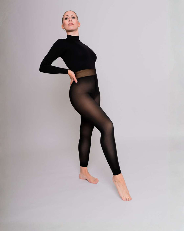 InvisiTights™ | gefütterte Leggings | Breiter Bund am Fuß