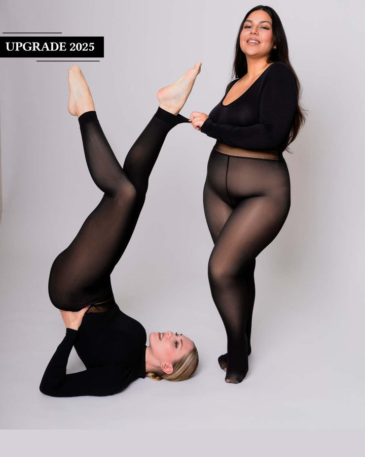 InvisiTights™ | gefütterte Leggings | Breiter Bund am Fuß